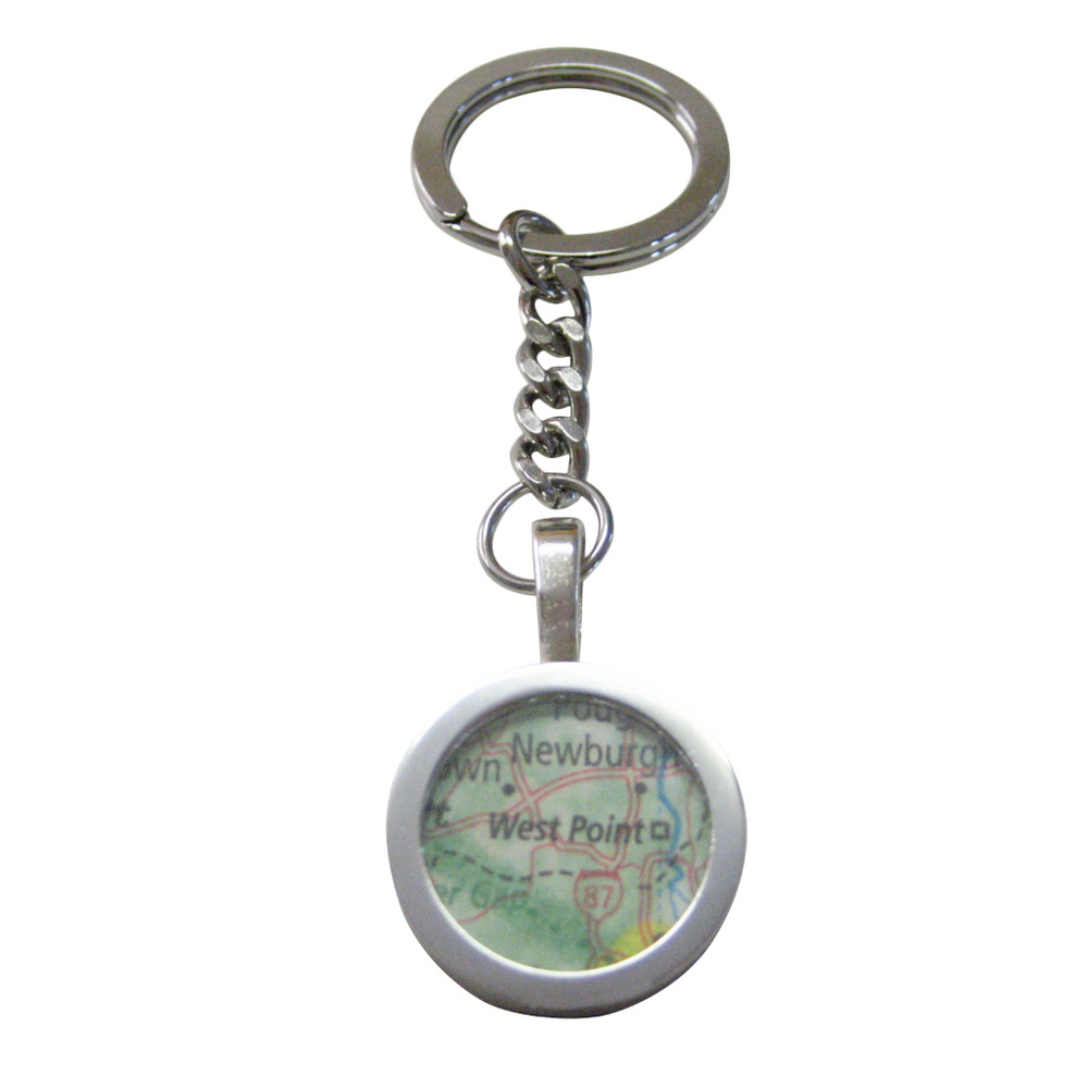 West Point Military Academy Map Pendant Key Chain